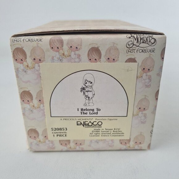 Precious Moments Enesco 520853 "I Belong To The Lord" 1988 Figurine - Picture 6 of 6